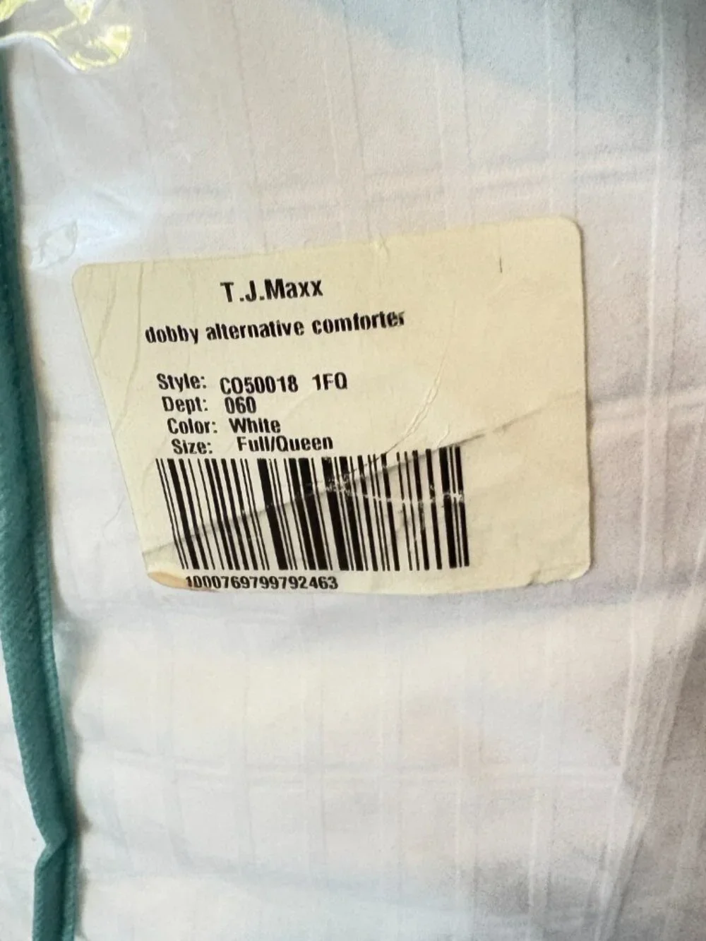 Tommy Bahama Comforter Queen 80x84 White Down Alternative Tonal Stripe Bedding